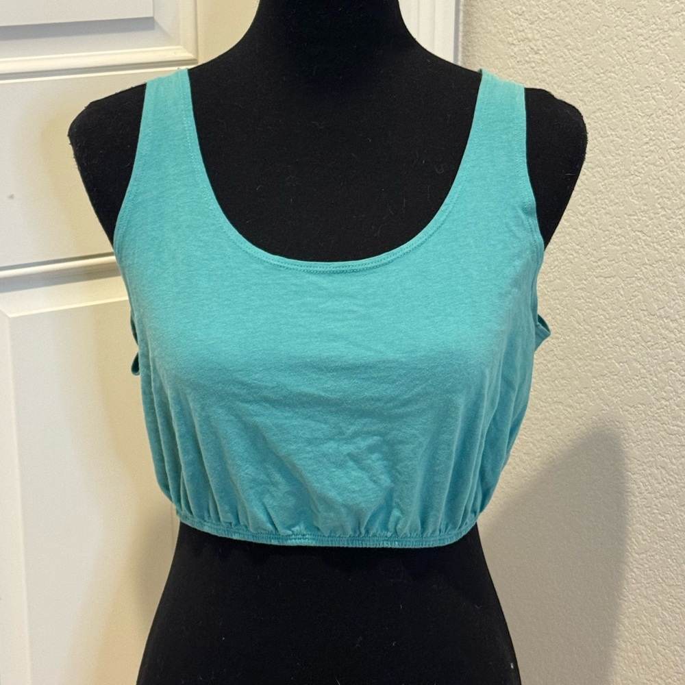 ALO YOGA Teal Sleeveless Women's crop Top size small